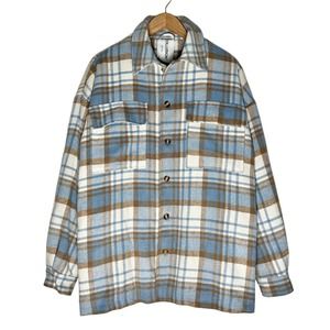 Collusion | Men | Spliced Plaid Flannel Padded Oversized Jacket | Small